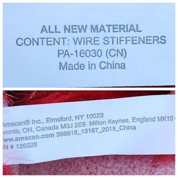 🔹️NWT Red & Green Striped Adjustable Wired Extra Long Elf Hat One Size - Picture 8 of 9